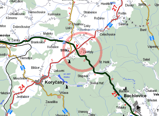 Mapa okolí